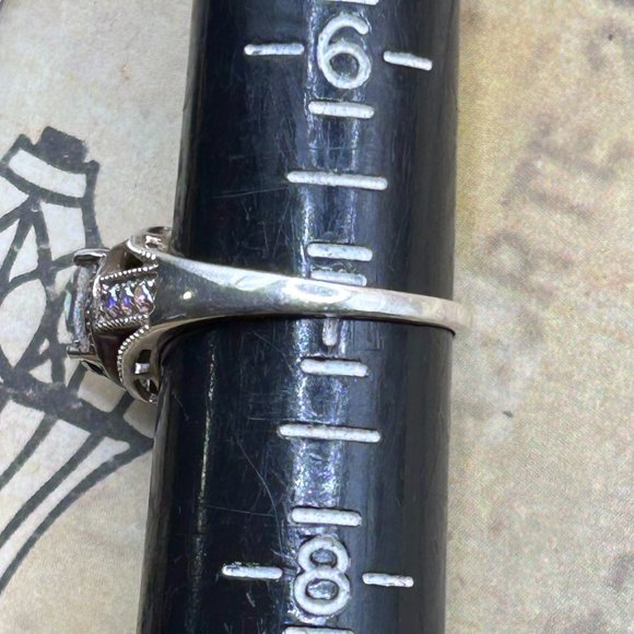 Estate Mystic Topaz Sterling Silver Marked 925 Round Cut Ring D'Joy - Picture 8 of 9